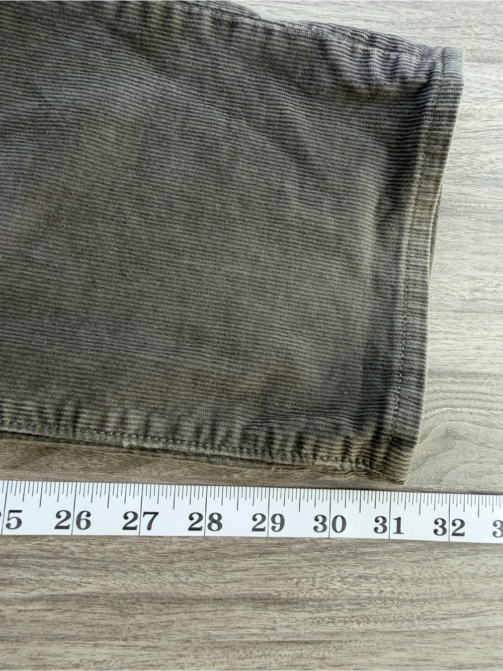 J.Crew Mens Grey Fine Corduroy Pants Stretch Cotton Re-Imagines Size 36x32